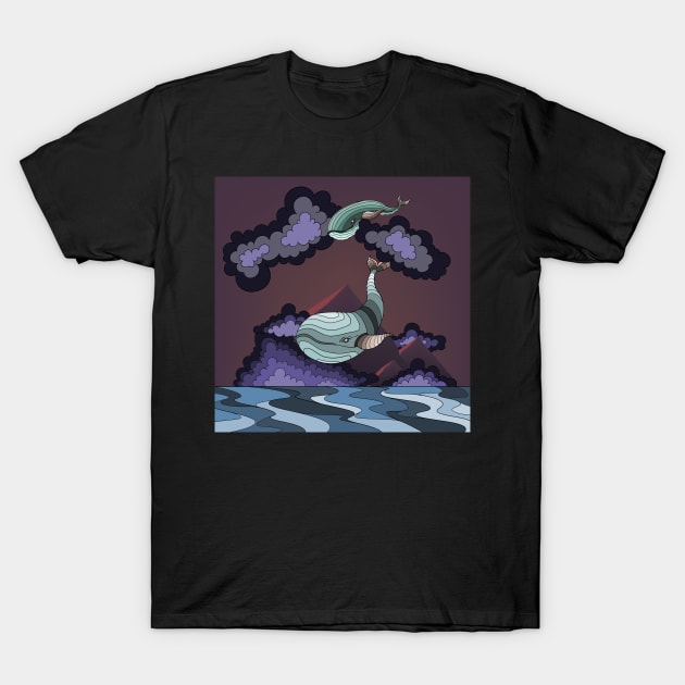 space whales T-Shirt by Bagaz